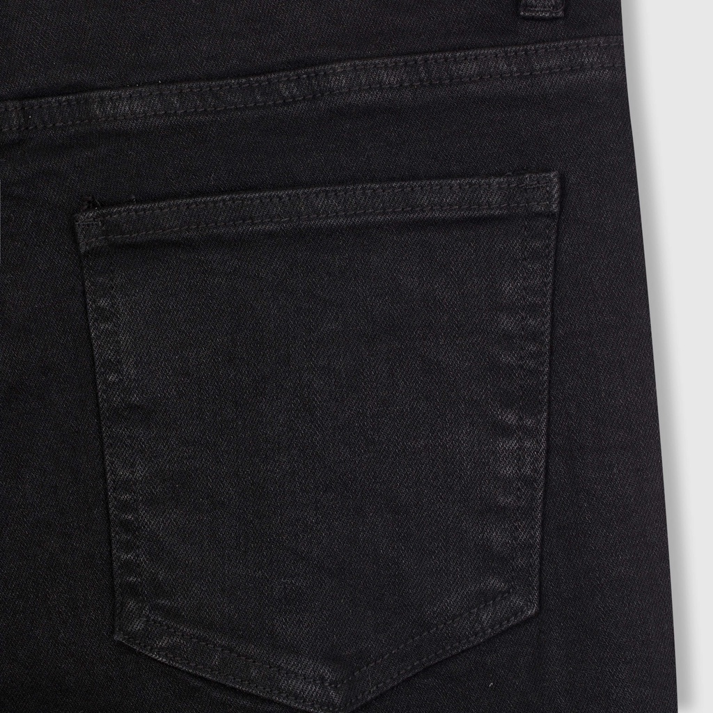 Quần jean nam ROWAY vải denim co giãn nhẹ, form slim, Jean đen trơn | BigBuy360 - bigbuy360.vn