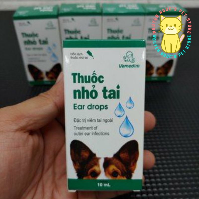 Thuốc nhỏ trị viêm tai CHÓ MÈO VEMEDIM EAR DROPS 10ml