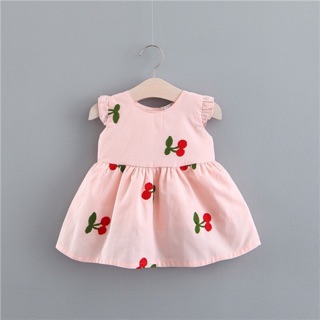 Đầm cherry baby doll cho bé