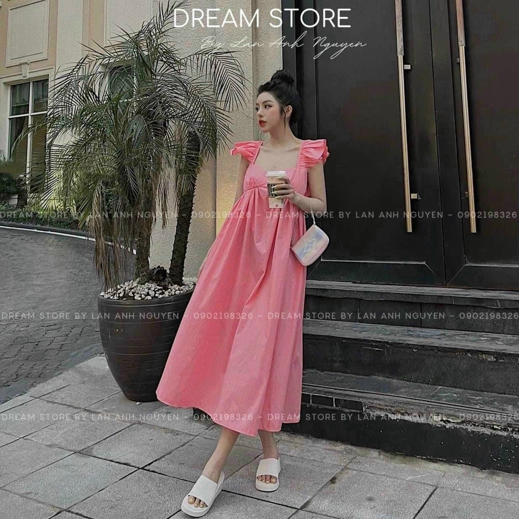 [9.9 Sales Freeship] Đầm maxi dáng dài đi biển, đầm tiểu thư cánh tiên có mút ngực dáng xòe nhiều màu sắc xinh xắn dx