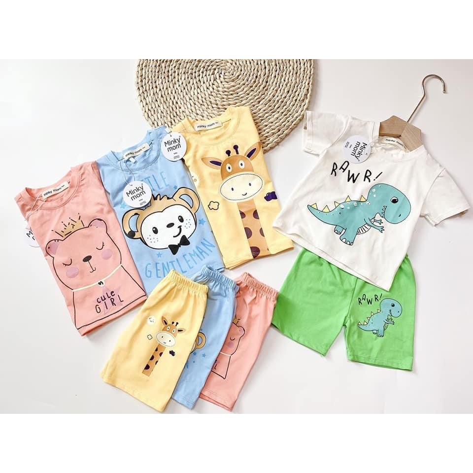 Bộ_cộc_tay chuẩn hàng #Minky_Mom COTTON cao cấp cho bé trai, gái 6-18kg