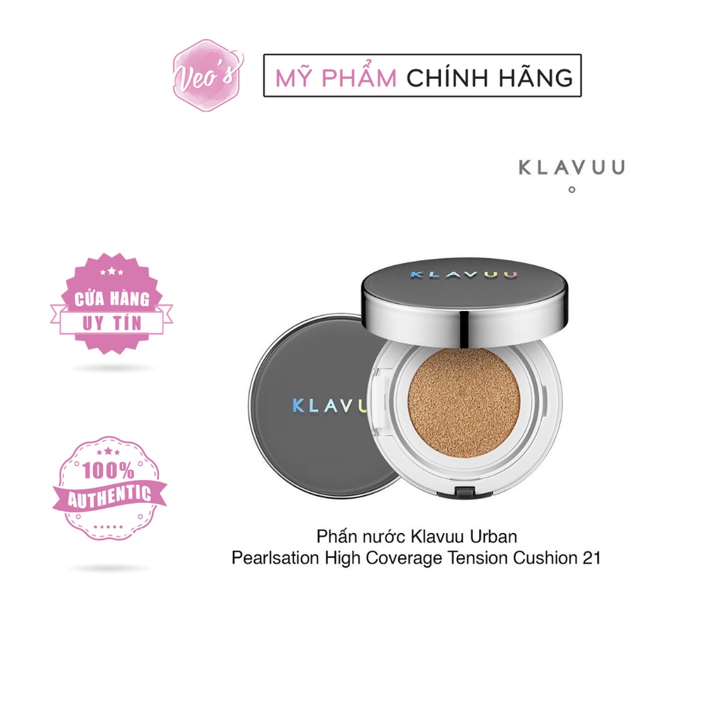 Phấn nước KLAVUU - Urban Pearlsation High Coverage Tension Cushion SPF50+ PA++++