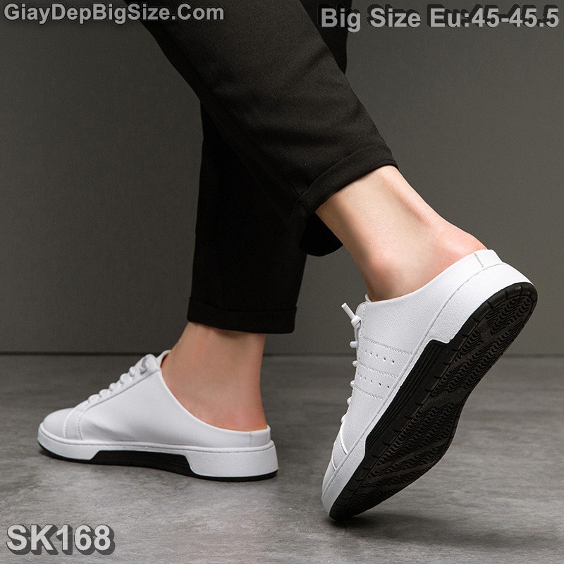 Giày Sneaker hở gót, giày thể thao big size cỡ lớn EU:45-45.5 cho nam chân to