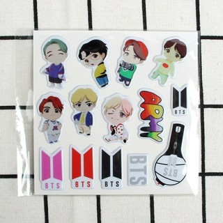 Giấy dán trang trí hình BTS BT21 hoạt hình