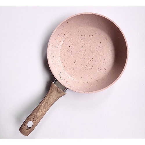 [ 𝑯𝑨̀𝑵𝑮 𝑪𝑨𝑶 𝑪𝑨̂́𝑷 ] Chảo Đá Chống Dính Cán Vân Gỗ Cao Su Siêu Bền Dùng Tất Cả Bếp Gas, Bếp Từ, Bếp Điện Size 16cm