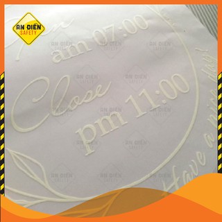 Decal Giờ Mở Cửa Opening Hours Dành Cho Shop, Spa, Cafe, Hair, Beauty, Thời Trang - HanaDecals