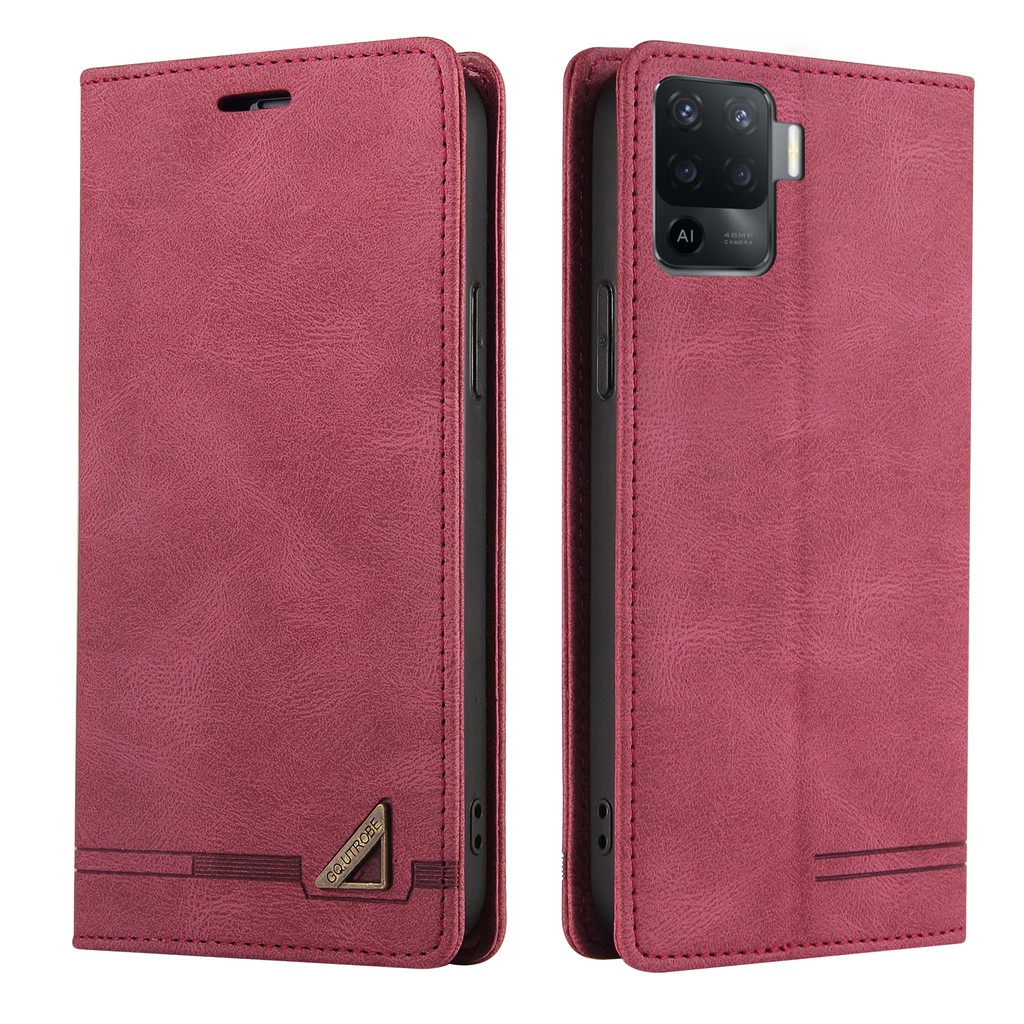 Oppo A94 / F19 Pro 008 Bao Da Nắp Gập Màu Trơn Đơn Giản Cho | BigBuy360 - bigbuy360.vn
