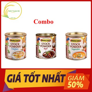 COMBO 3 LON BỘT NÊM MASSEL ÚC 168G ( CÓ 3 VỊ: GÀ,BÒ,RAU CỦ)