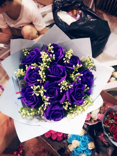 Quà tặng thông điệp yêu thương bó hoa hồng sáp thơm Vĩnh cửu