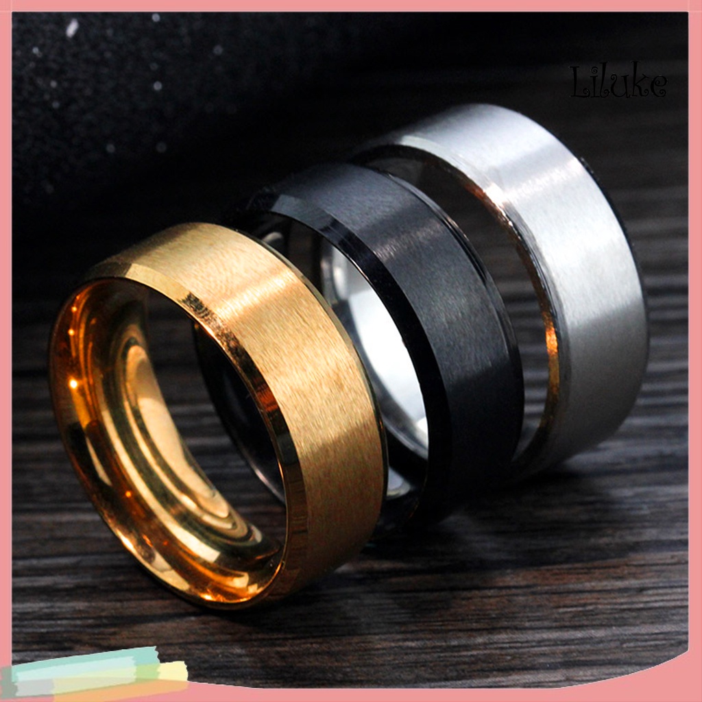 Nhẫn Đeo Tay Màu Trơn 8mm Không Dễ Vỡ Dành Cho Nam Nữ