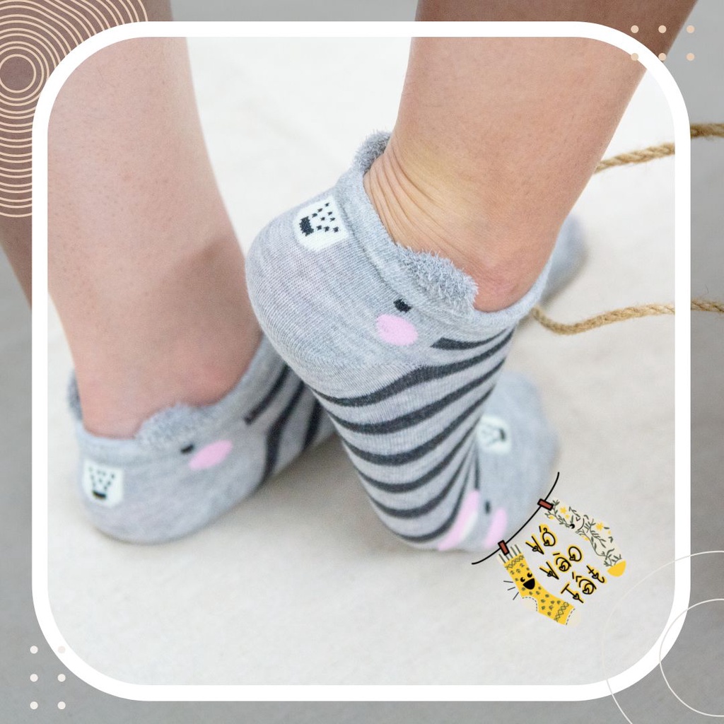 TẤT VỚ NỮ CỔ NGẮN HOẠT HÌNH CÓ TAI CỰC XINH