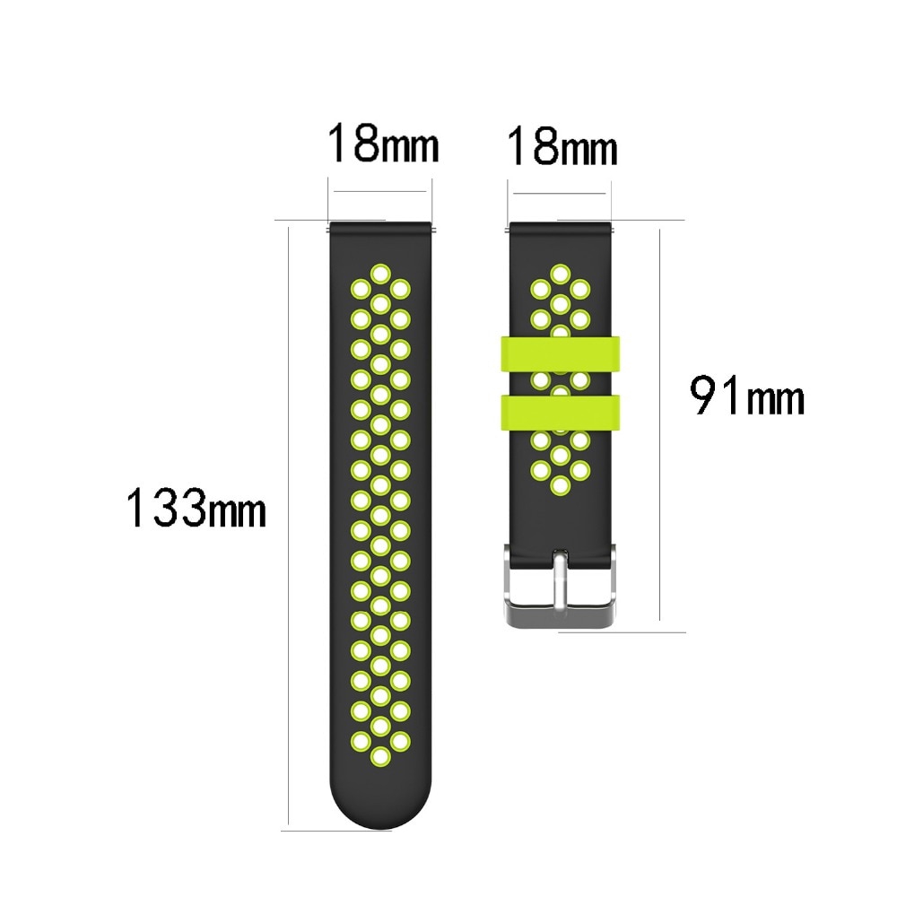 Dây đeo silicone 18mm thay thế dành cho đồng hồ thể thao Huawei Talkband B5