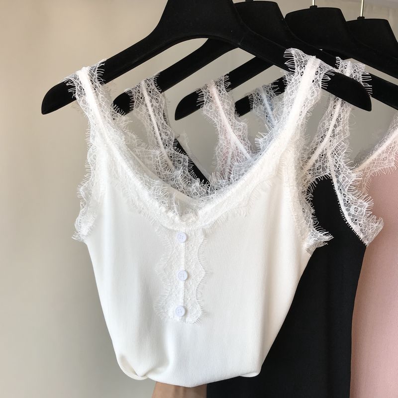 Áo Tank Top dệt kim thiết kế màu trơn thanh lịch | BigBuy360 - bigbuy360.vn