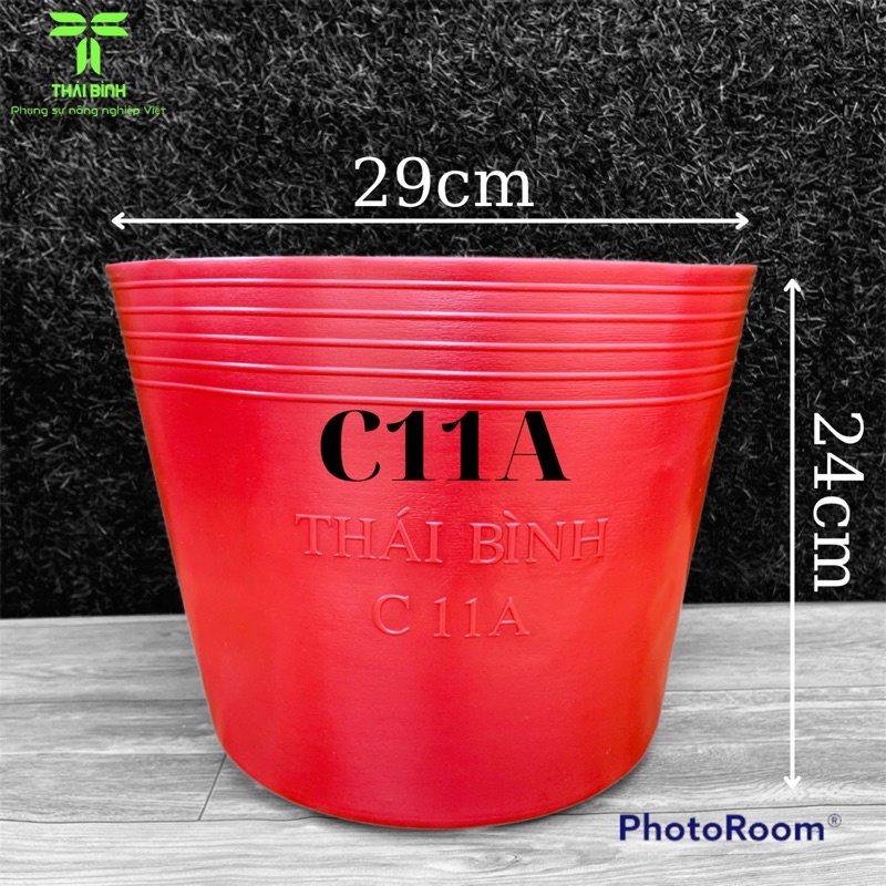 [50] Chậu Nhựa Đỏ C11A [GIÁ TẠI XƯỞNG] - Chậu Nhựa Thái Bình