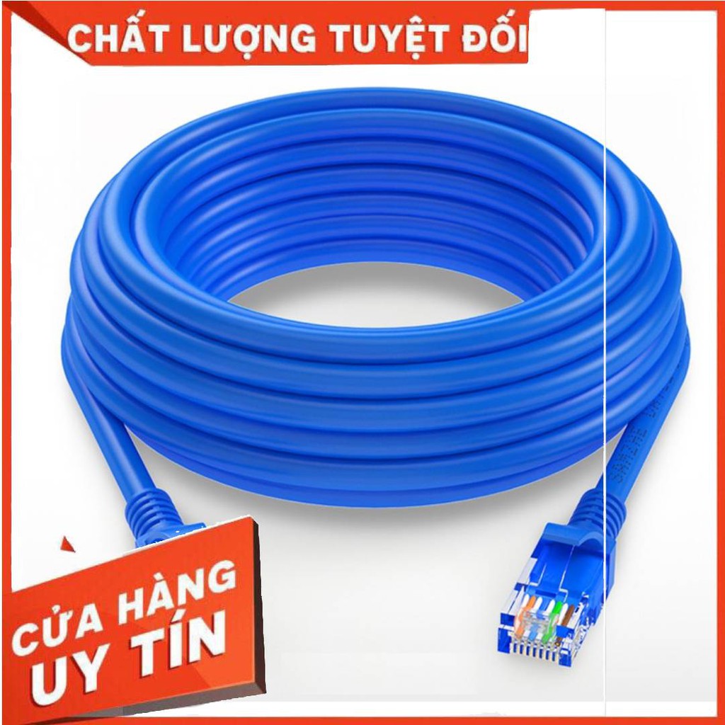 DÂY MẠNG LAN 🤘 SIÊU BỀN 🤘 DÂY MẠNG CAT6E Bấm Sẵn 2 đầu 10m 15m 20m 25m 30m 35m 40m 45m 50m - Dây Cáp mạng lan chính hãng