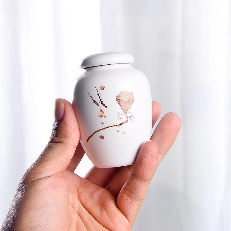Bộ Gốm Mini Đựng Trà Hoa / Thảo Dược Đóng Kín Tiện Dụng