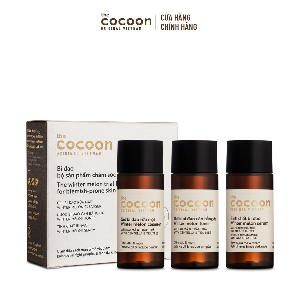 Bộ Sản Chăm Sóc Da Mụn Cơ Bản Cocoon - Trial Kit | BigBuy360 - bigbuy360.vn