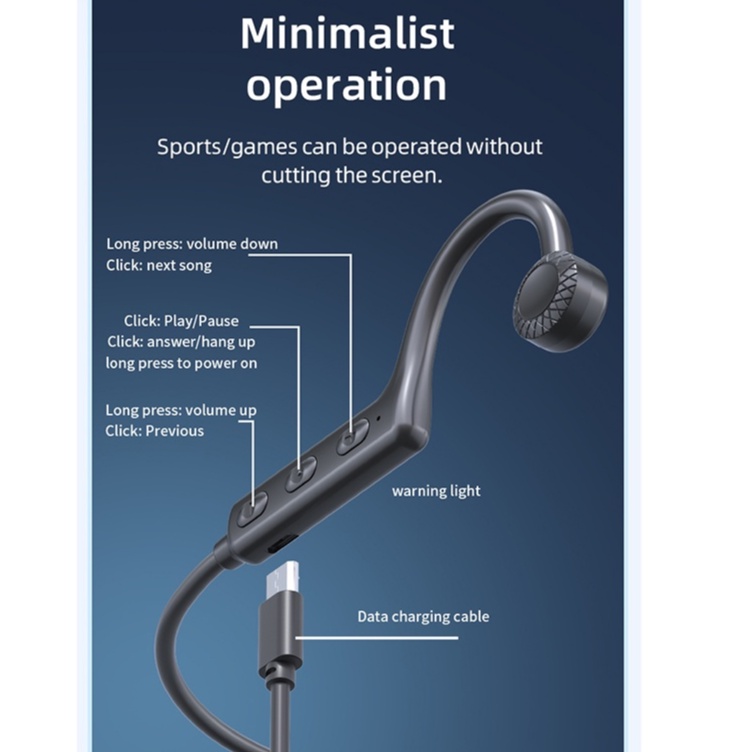 Tai Nghe Nkodok Ks-19 Bluetooth Truyền Âm Qua Xương Kiểu Dáng Thể Thao