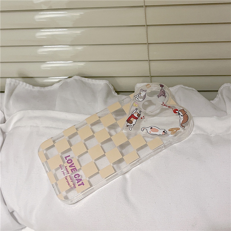 Ốp Điện Thoại In Hình Mèo Dễ Thương Cho iPhone13 12Promax xs/11/XSAMX/7