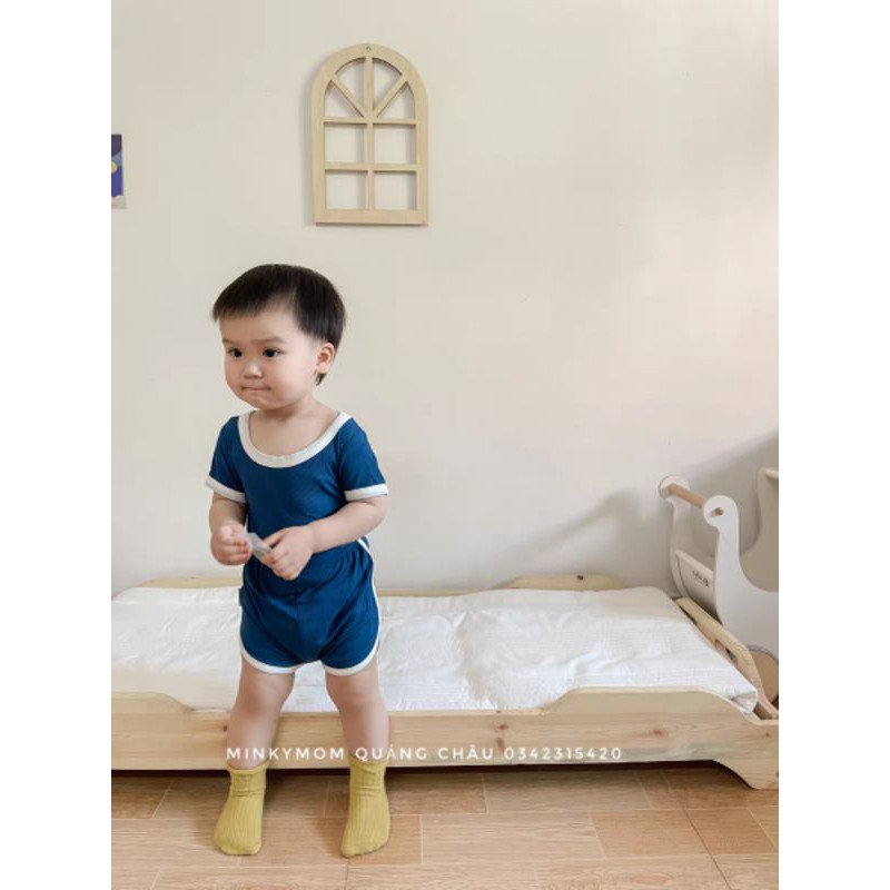 [Size 100-110] BỘ CỘC VIỀN THUN TĂM LẠNH QUẢNG CHÂU MINKY MOM
