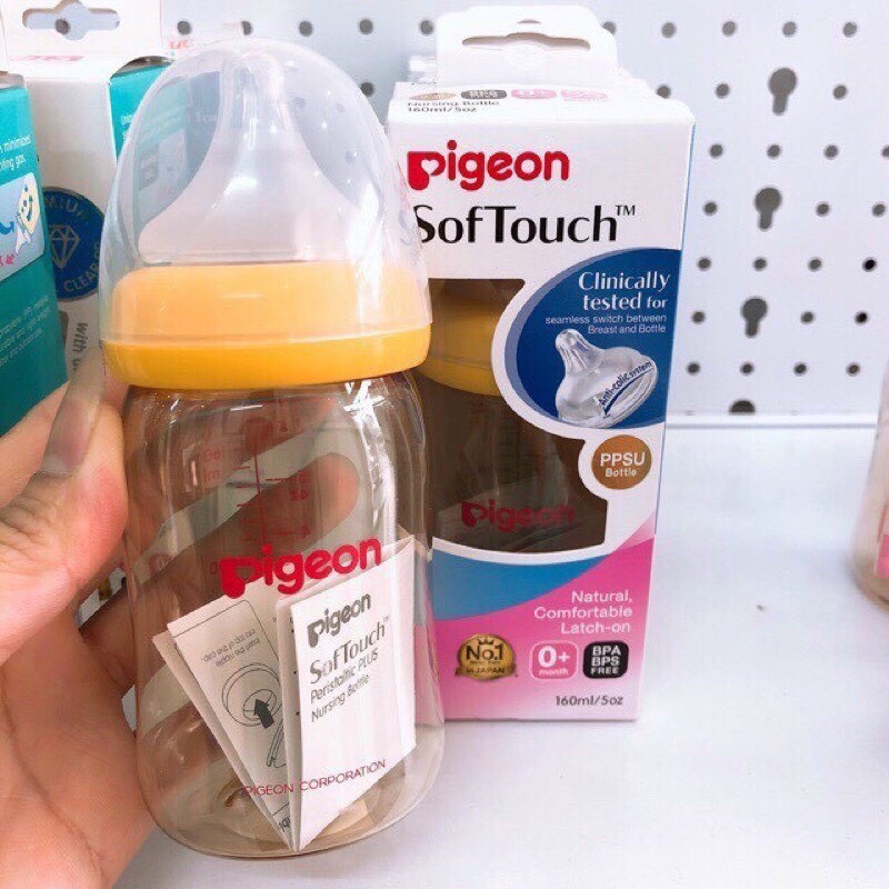 Bình Sữa Pigeon Chính Hãng 160ml/240ml chống sặc an toàn cho bé