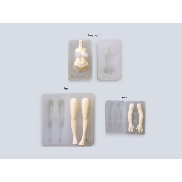 Q Body 10CM type OBI 11 khuôn silicone trong dẻo nặn búp bê đất sét tượng búp bê đất sét making clay doll