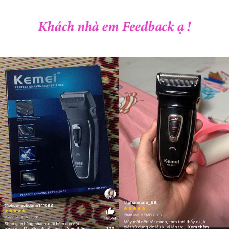 Máy Cạo Râu Đa Năng, May Cao Rau Nam Khô Không Đau, Không Rát Chính Hãng Kemei 8013