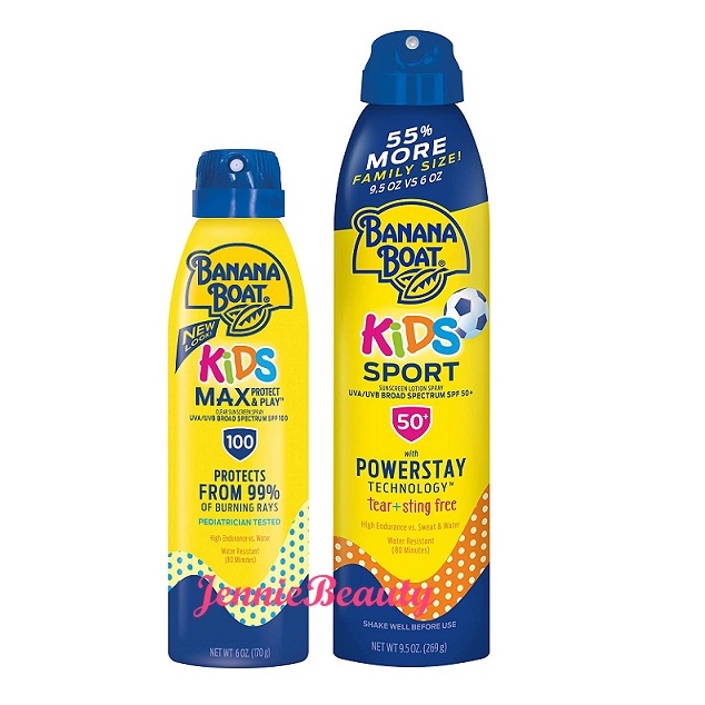 Xịt chống nắng Banana Boat Kids Max Protect & Play Spray Sunscreen SPF100  _bảo vệ toàn diện cho bé yêu