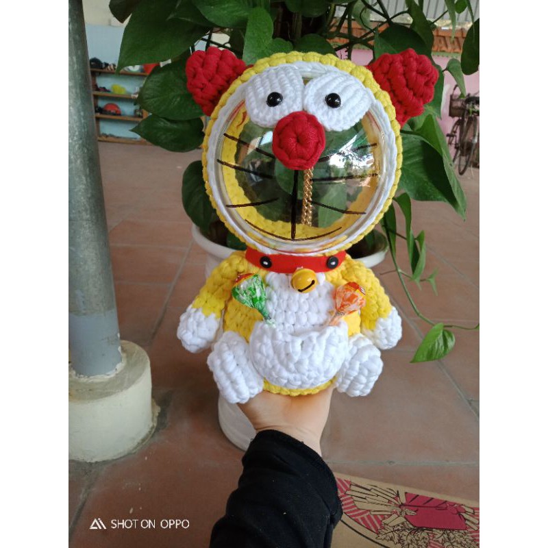 sét phụ kiện kèm hướng dẫn .balo trong suốt Doremon