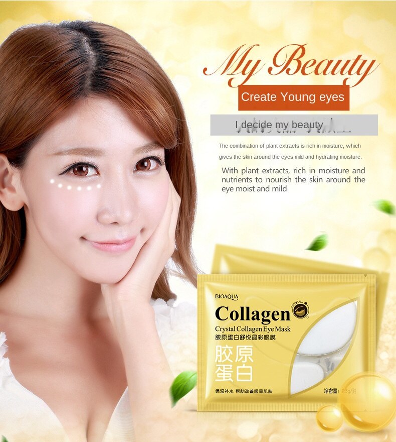 [Hàng mới về] Mặt Nạ Mắt BIOAQUA Bổ Sung Collagen Dưỡng Ẩm Và Làm Mờ Quầng Thâm | BigBuy360 - bigbuy360.vn