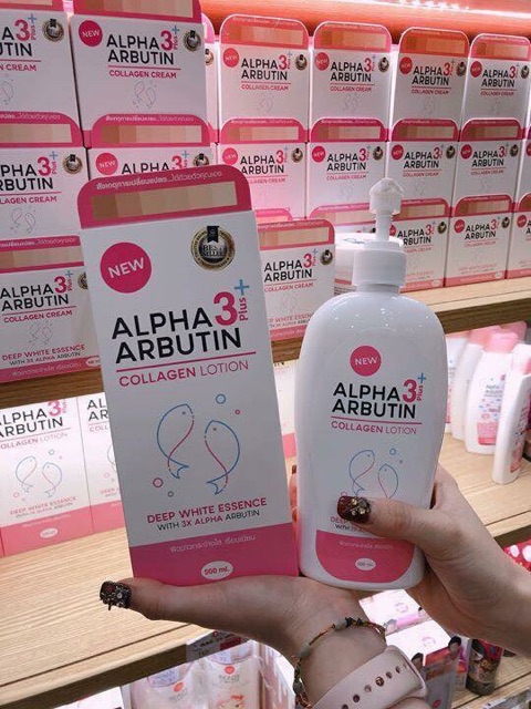 Lotion Sữa Dưỡng Trắng Da ALPHA ARBUTIN 3 Plus+ Collagen 500ml - Thái Lan