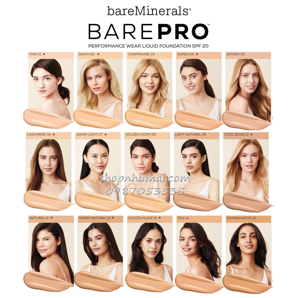 Kem Nền Khoáng barePRO Performance Wear Liquid Foundation SPF 20