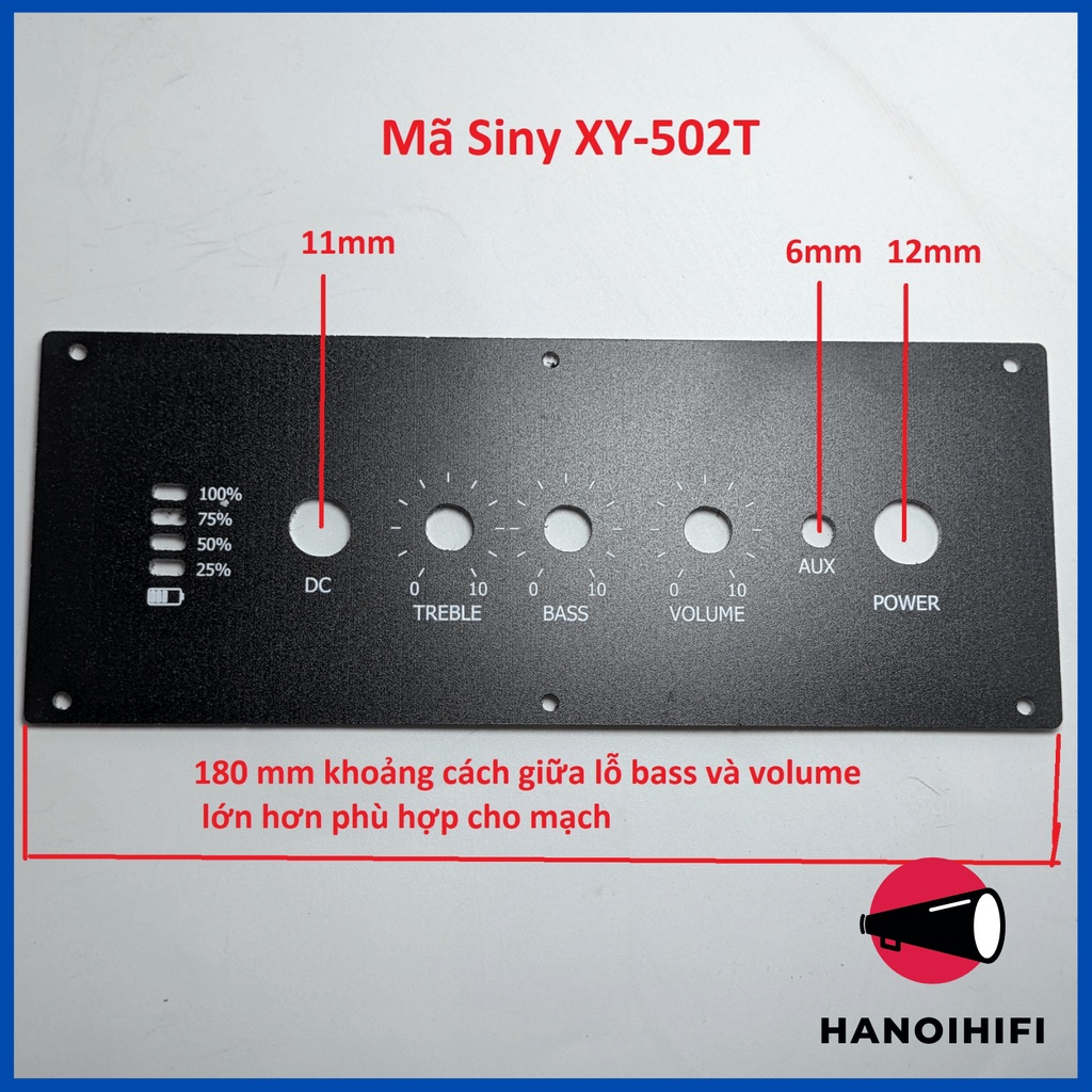 Tấm control cho các mạch Sinilink các mã XY-T50L, XY-T100L,XY-S100H bằng Mica In UV shop Hà Nội Hifi
