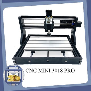 Máy phay gỗ CNC mini PRO 3018 (combo laser diode) + 10 mũi phay PCB + 4 Set plates + ER11 + USB hướng dẫn
