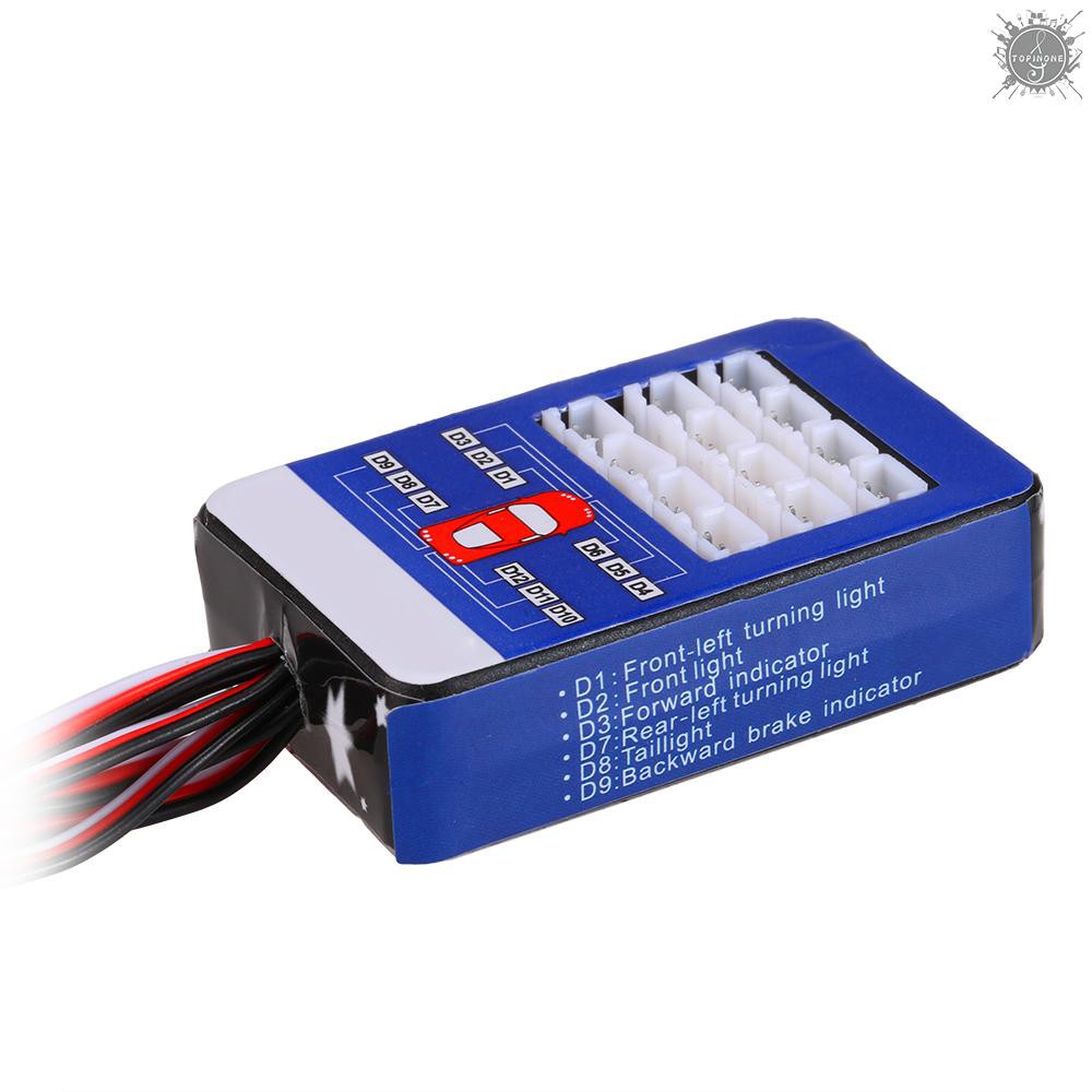 Bộ Hệ Thống Đèn LED 12 Bóng Chiếu Sáng Cho Mô Hình Xe Hơi RC Tỷ Lệ 1/10