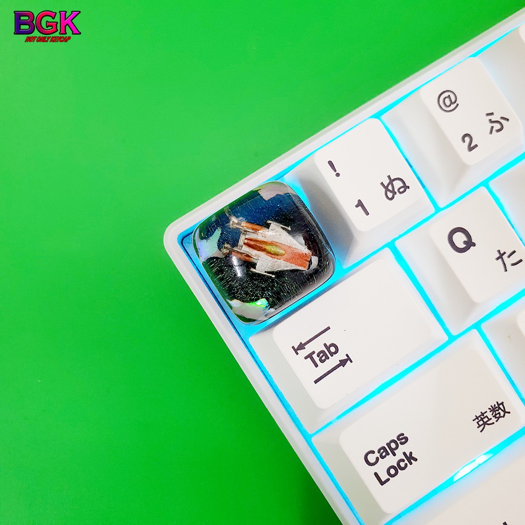 Keycap Lẻ Artisan Tàu A - Wing Star War SA Doom  Profile ( Xuyên LED, Keycap bàn phím cơ,keycap resin độc lạ )