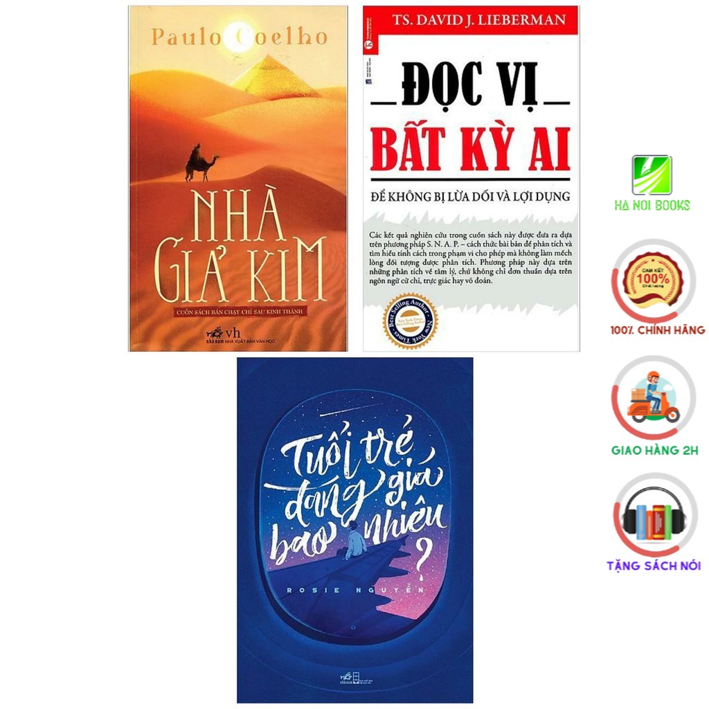 Sách Nhã Nam - Combo Nhà Giả Kim + Đọc Vị Bất Kỳ Ai + Tuổi Trẻ Đáng Giá Bao Nhiêu
