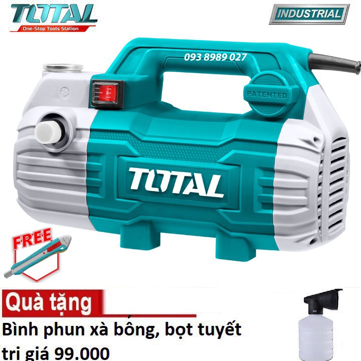 MÁY XỊT RỮA XE ÁP LỰC CAO TOTAL 1500W ( MOTOR TỪ ) TGT11236