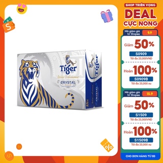 Hỏa tốc - thùng 24 lon bia tiger crystal 330 ml