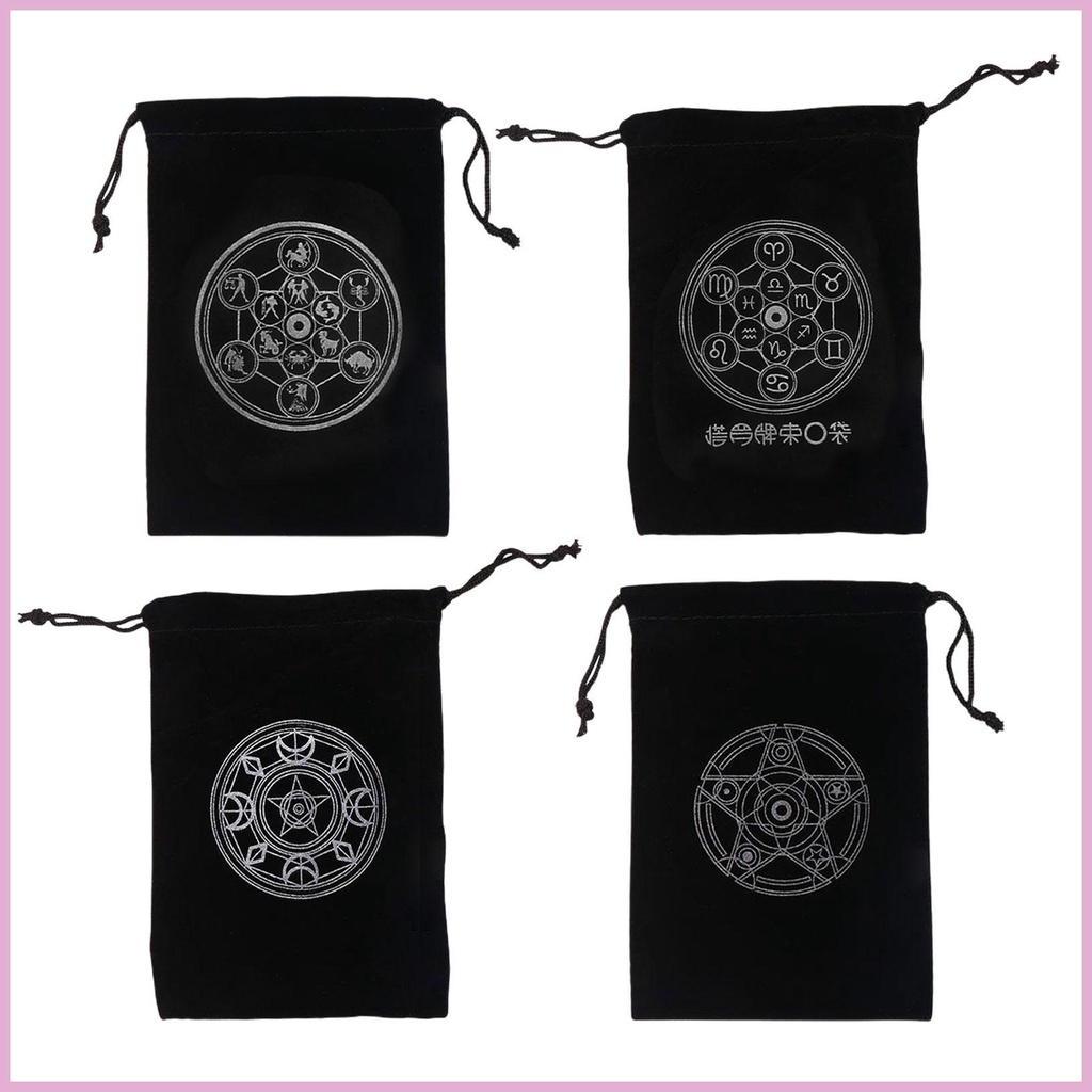 Túi Đựng Thẻ Bài Tarot Bằng Vải Nỉ Có Dây Rút Tiện Lợi
