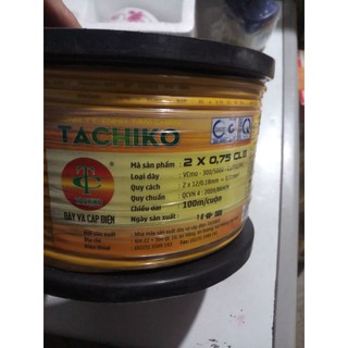 1m dây điện 2 lõi đồng, 2 lớp vỏ 0.75 tachiko
