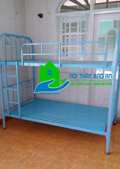 Giường sắt hai tầng Đại Tthành 1M màu đỏ đô | BigBuy360 - bigbuy360.vn