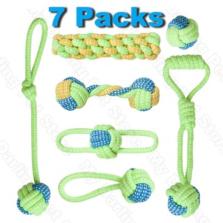 7 cái Đồ chơi cho chó gặm Đồ chơi dây bông bóng dễ thương cho chó Tương tác ngoài trời Răng sạch cho chó bóng dây Đồ chơi cho chó lớn nhỏ Đồ dùng cho thú cưng