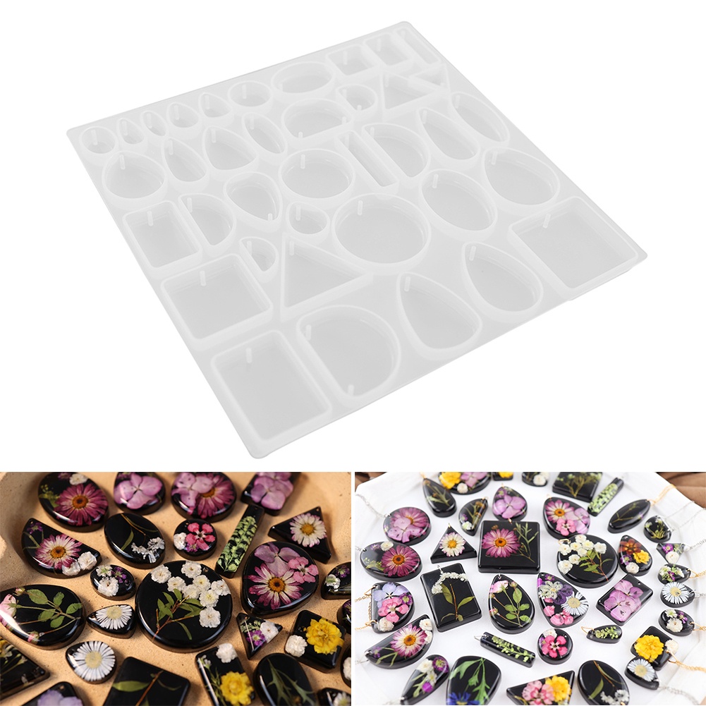 Keychain Jewelry Making Bracelets Geometry With Holes Soft Silicone Earring DIY Pendant Resin Mold