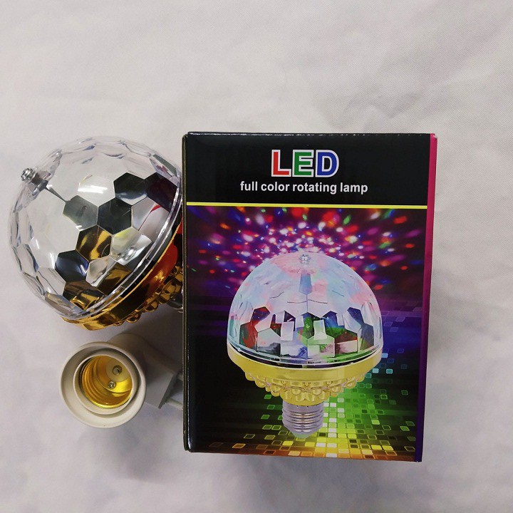 FREESHIP Đèn Led Xoay Laser 7 Màu, Đèn Sân Khấu, Vũ Trường, Bar Tặng Kèm Đuôi Cắm