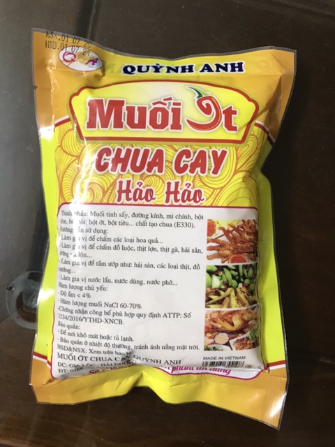 500gr Muối ớt chua cay Hảo Hảo