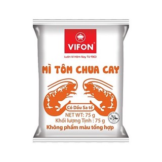 MÌ TÔM GIẤY VIFON 75g đủ 2 vị tôm chua cay và hai tôm