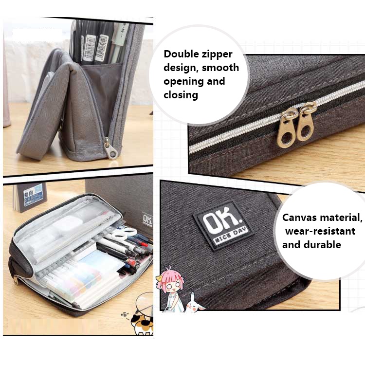 Hộp Đựng Bút Chống Thấm Nước Đa Năng Sức Chứa Lớn Cho Học Sinh