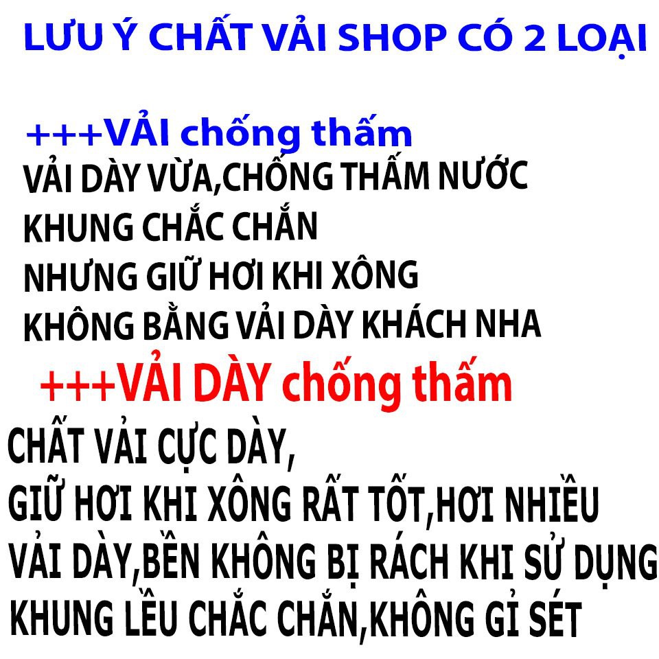 Lều xông hơi CHUI ĐẦU tự bung-Vải DÀY(màu ngẫu nhiên)