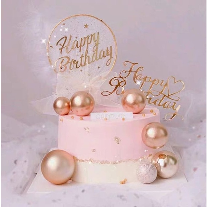 Phụ Kiện Trang Trí Bánh Kem Hình Vương Miện Ngôi Sao Phối Ren Đính Lông Vũ Dễ Thương